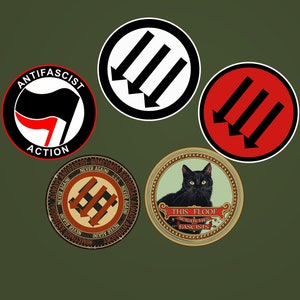 Confezione da 5 adesivi Antifa, adesivi antifascisti, Antifa, Antifa punk, antirazzista, antifascista, FCK NZS, Zona Antifa, continuo ad amare l'antifa!