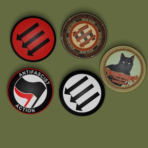 Pack 5 badges Antifa, Antifascist Pinback Buttons, Antifa, Antifa punk, Antiracist, Antifascist, FCK NZS, Zona Antifa, Still loving antifa!