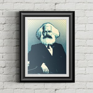 Stampe di Karl Marx, socialista rivoluzionario, socialismo, marxismo, poster, sinistra, stampa di attivismo e politica, poster sul conflitto di classe