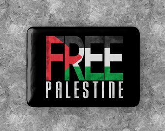 Distintivi della Palestina, distintivo rettangolare della Palestina, spilla "Libera la Palestina", spilla con la bandiera palestinese, "Io sto con la Palestina", "Libertà per la Palestina"