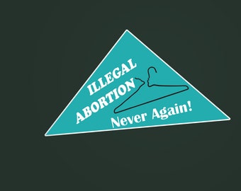Aldrig mer Pro-Choice-klistermärke: Ingen galge-symbol, feminism