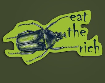 Adesivo "Mangia il ricco" - Anticapitalista, socialista, marxista