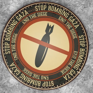 Insignias "Detener el bombardeo de Gaza", insignia "Fin del asedio", pegatinas "Fin de la ocupación", Palestina libre, "Apoyo a Palestina", insignias "Pines de Palestina"