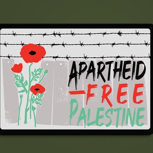 Apartheid Gratis Palestina Stickers, Gratis Palestina, Einde Apartheid, Gratis Palestina Beëindig de bezetting, Midden-Oostenpolitiek, Stop met bombarderen
