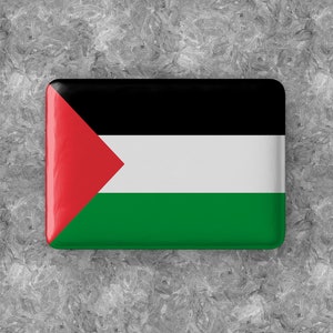 Palestine Rectangular Badge, Stop Bombing Gaza, I stand with Palestine, Solidarity with Palestine, Palestinian Flag Badge, Stop war pin