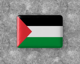 Distintivo con bandiera palestinese: spilla rettangolare