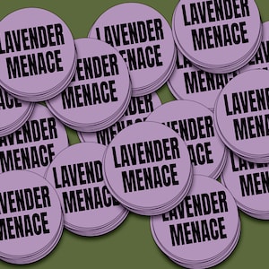 Lavender Menace Stickers: 15-Pack Lesbian Feminist Pride Stickers