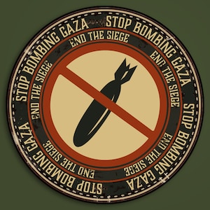 Adesivo per la libertà della Palestina, Fine dell'assedio, Smetti di bombardare Gaza, Adesivo per la fine dell'occupazione, Palestina libera, Sto con la Palestina, Fine dell'occupazione