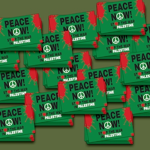 Confezione da 15 adesivi Peace now Stop the war in Palestine mini adesivi in vinile, adesivo End Occupation, Palestina libera, Solidarietà con la Palestina, Libertà