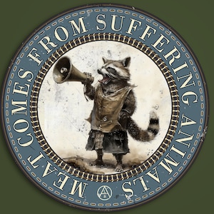 Veganistisch voor de dieren Sticker, Vlees komt van lijdende dieren Sticker, Wees een persoon minder die dieren schaadt, Veagan sticker Veganistisch anarchist