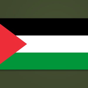 Vrij Palestina Einde van de bezettingssticker, Stop met het bombarderen van Gaza, ik sta achter Palestina, Solidariteit met Palestina, Palestina zal vrij zijn