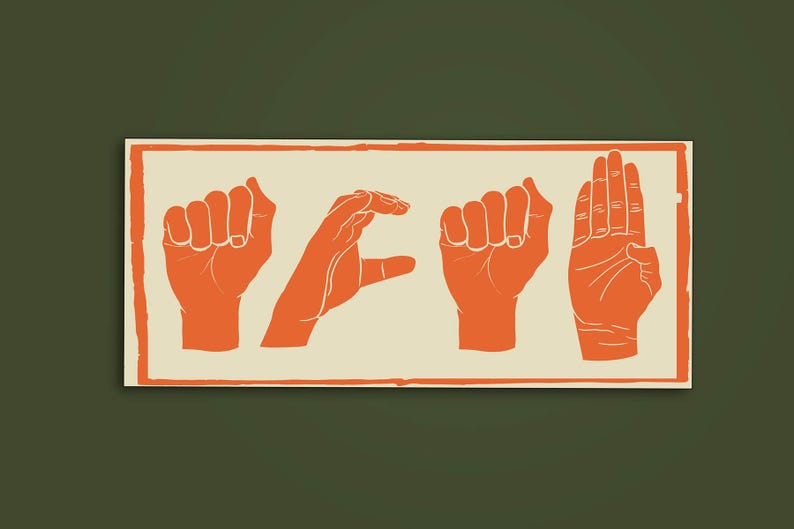 Person holding ACAB hand signs vinyl sticker – activist design for daily use.