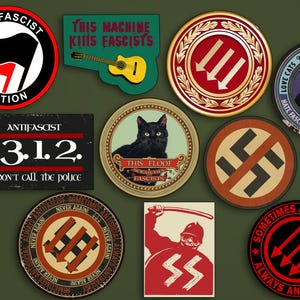 Pack de 10 autocollants Antifa, autocollant antifasciste, autocollant antinazi, pack Antifa, écraser le fascisme, politique, autocollants de gauche, punk, pack d'autocollants