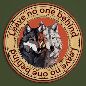 Ne laissez personne derrière les autocollants, Anarchy Equality, Wolf couple sticker, Égalité des droits, Anarchiste, Égalité pour tous, Unité, Tous les humains sont tous égaux