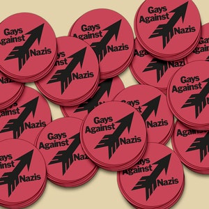 Lot de 15 mini autocollants gays contre les nazis, Antifa, autocollants antifascistes, autocollants en vinyle résistants aux intempéries, antiracistes, LGBT, Gay, LGBTQ