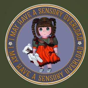 Ik kan een sensorische overbelastingssticker hebben, handicapbewustzijn, autisme, ik communicatie vinylsticker, autismebewustzijn, sensorisch, autisme-zintuigen