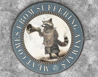 Veganer Tierrechte-Button: Tierbefreiungsabzeichen