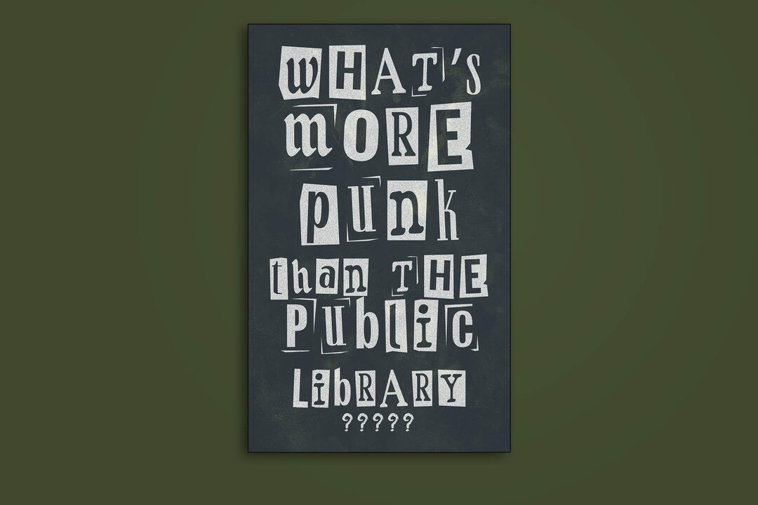 What’s More Punk Than a Public Library – Punk Vinyl Sticker, Book Lover ...