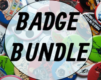 Activism Badge Bundle: Animal Rights, Antifa, LGBTQ+ Pinback Buttons