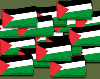 15 pack Free Palestine End The Occupation mini vinyl stickers, Free Palestine, I stand with Palestine, Solidarity with Palestine, Peace