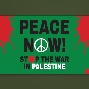 Stop de oorlog in Palestina sticker, Vrede nu Sticker, Beëindig de bezetting, Vrij Palestina, ik sta achter Palestina, Ontmantel Apartheid, Vrede