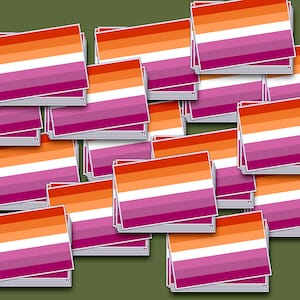 Lot de 15 mini autocollants en vinyle drapeau lesbien, Amour LGBT, Queer, Fierté lesbienne, LGBTQ, Sticker fierté dyke, J'aime les lesbiennes, Encourager le lesbianisme