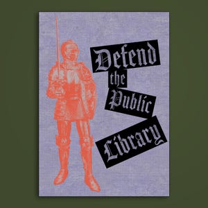 Adesivo Difendi la biblioteca pubblica, Sostieni la tua biblioteca locale, Le informazioni gratuite sono punk, Cosa c'è di più punk di una biblioteca pubblica, Amanti dei libri
