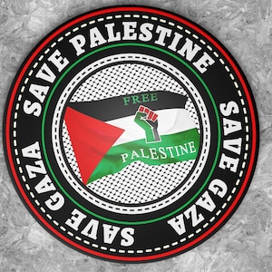 Save Palestine Gaza Badge: Internationale Solidarität Anstecknadel