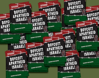 15 pack Boycott Apartheid mini vinyl stickers, Resistance Until Reclamation, No One Is Free Until We Are All Free, Free Palestine, Palestine