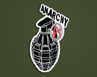 Anarchy stickers, Activist sticker, Anarchist Waterproof stickers, Anarchy is the new black, Anarcho-Punk, Punk, Anarchism Sticker