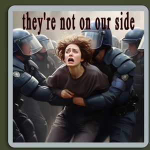 Defund the Police Stickers, Ze staan niet aan onze kant Vinyl sticker, Anarchist, Abolition, Acab, 1312, Fuck politie, All Cops Are Bastards