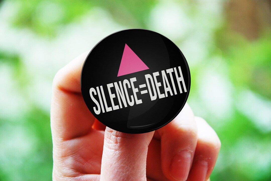 Silence = Death Buttons/ Badges/ Pink Triangle Symbol/ LGBTQ/ Queer ...