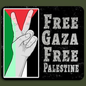 Gratis Gaza Vrije Palestina sticker, einde bezetting sticker, vrij Palestina, ik sta achter Palestina Solidariteit met Palestijnse vrede Midden-Oosten