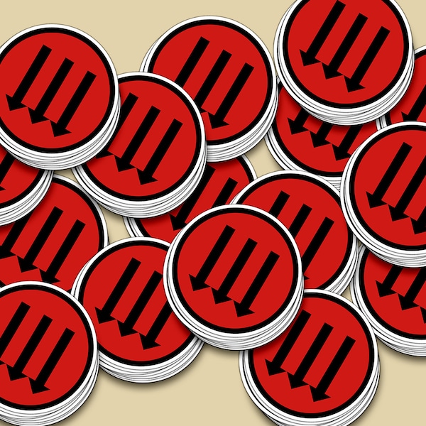 15 Pack The Three Arrows Antifa Symbol Mini Stickers, Sometimes antisocial always antifascist, Iron Front, AntiFascist, Antiauthoritarianism