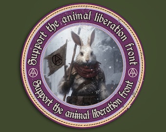 Support the animal liberation front Sticker, Radical animal activism Sticker, Animal rights activism, Animal liberation, Vegan activist, ALF