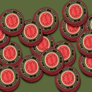 15 pack Watermelon Resist mini vinylstickers, Palestina Vlag, Resist, Watermeloen Vlag, Palestijnse Kunst, Keffiyeh, Resistance Free Palestine