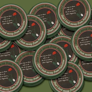 15 pack Kijk niet weg van Palestina mini vinylstickers, Beëindig de bezetting, Vrij Palestina, ik sta met Palestina stickers