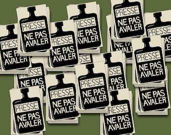 Presse ne pas avaler Stickers: Anarchy, Activism, Politics - 20 Pack