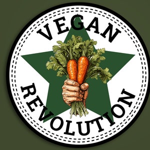 Autocollant de véganisme radical, révolution végétalienne, autocollant spécisme végétalien, droits des animaux, militant des droits des animaux, autocollant de révolution, végétarien