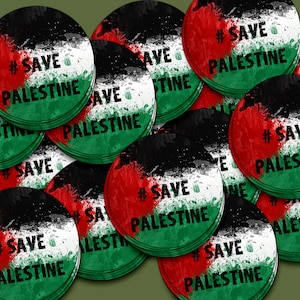 15 pack Save Palestine mini vinylstickers, End Occupation sticker, Free Palestine, Ik sta achter Palestina, Solidariteit met Palestina, Vrede