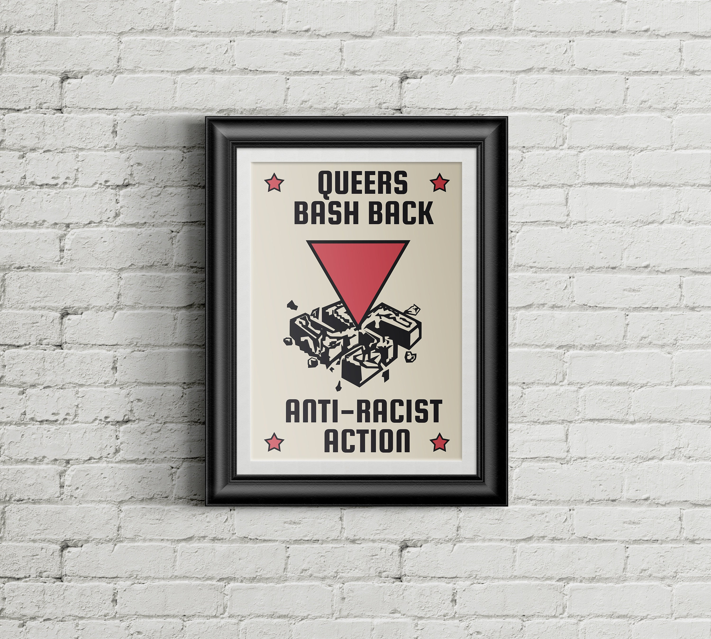 Queers Bash Back - Anti-racist Action Prints/ Antifascism Poster/ LGBTQ ...