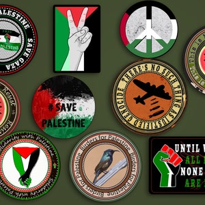 Pack 10 Free Palästina Aufkleber, Wasserdichter Aufkleber Palästina, Apartheid beenden, Gaza retten, palästinensische Karte, Palästina wird frei sein