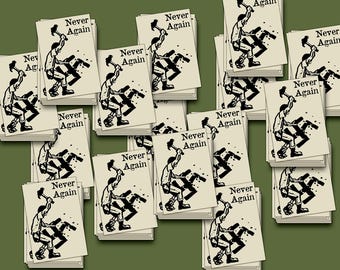 20 Antifascist Mini Stickers: Waterproof Vinyl Decals