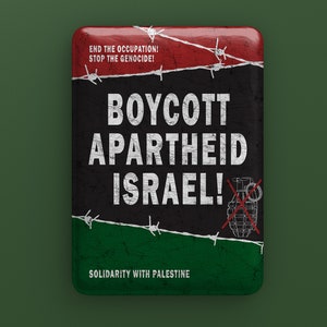 Boykott Apartheid rechteckiges Abzeichen, Palästina-Pin-Abzeichen Speichern Sie Palästina, niemand ist frei, bis wir alle frei sind, solidarisch mit Palästina