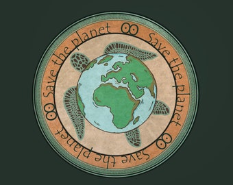 Adesivo in vinile "Salva il pianeta Terra": anarchismo verde e resistente alle intemperie