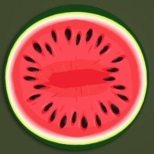 Palestine Watermelon Sticker: Waterproof Vinyl Decal