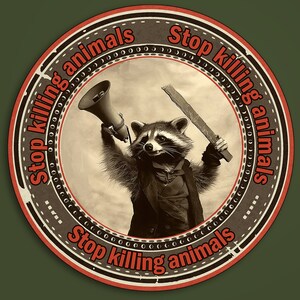 Stop met het doden van dieren Sticker, Hunt saboteurs association, Veagan sticker, Vegan anarchist, Totdat elke kooi leeg is, Hunt Nazis Not Animals