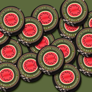 15 pack Dit is geen watermeloen mini vinylstickers, gratis Palestina-stickers, vlagstickers, Palestina-stickers, ik sta met Palestina