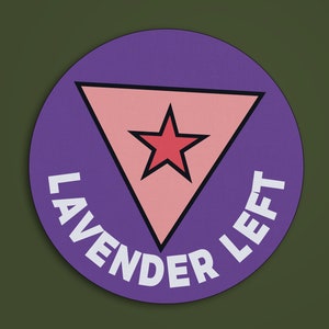 LAVENDEL LINKS Stickers, Lavendel Menace, Bevrijding en Solidariteit in Homo en Lesbisch Links, Queer sticker, Lgbt, Lesbisch, Antifascistisch