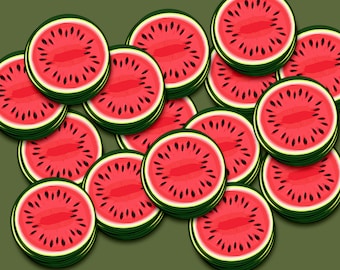 15 pack Palestine Watermelon mini vinyl stickers, End the Occupation, Free Palestine, I stand with Palestine, Solidarity with Palestine